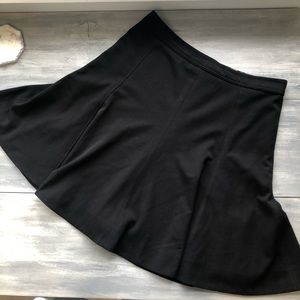 Black flare skirt